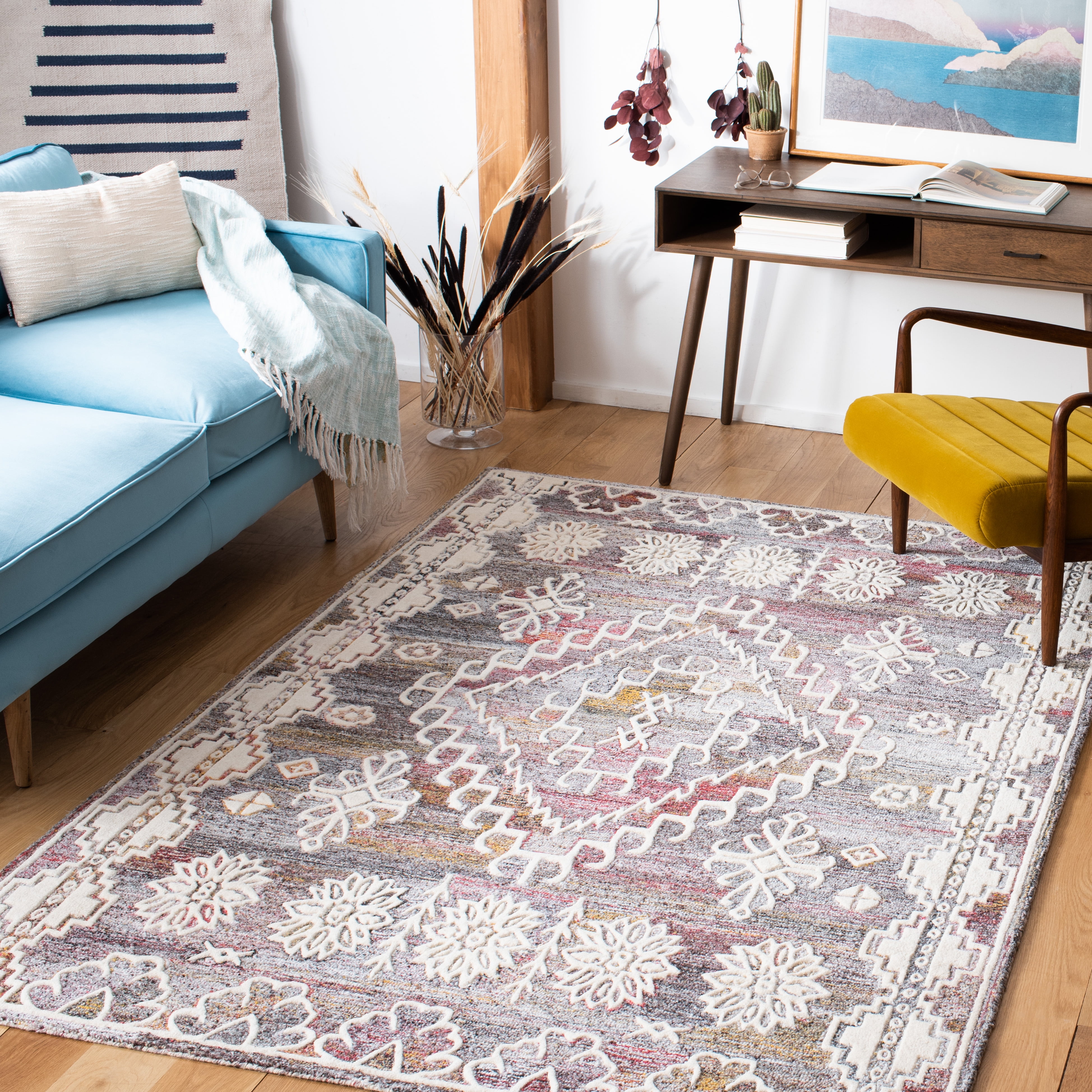 Safavieh Metro Denise Medallion Area Rug, Red/Ivory, 3' x 5'