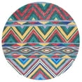 thumbnail image 1 of SAFAVIEH Metro Denzel Geometric Area Rug, Red/Blue, 6' x 6' Round, 1 of 8