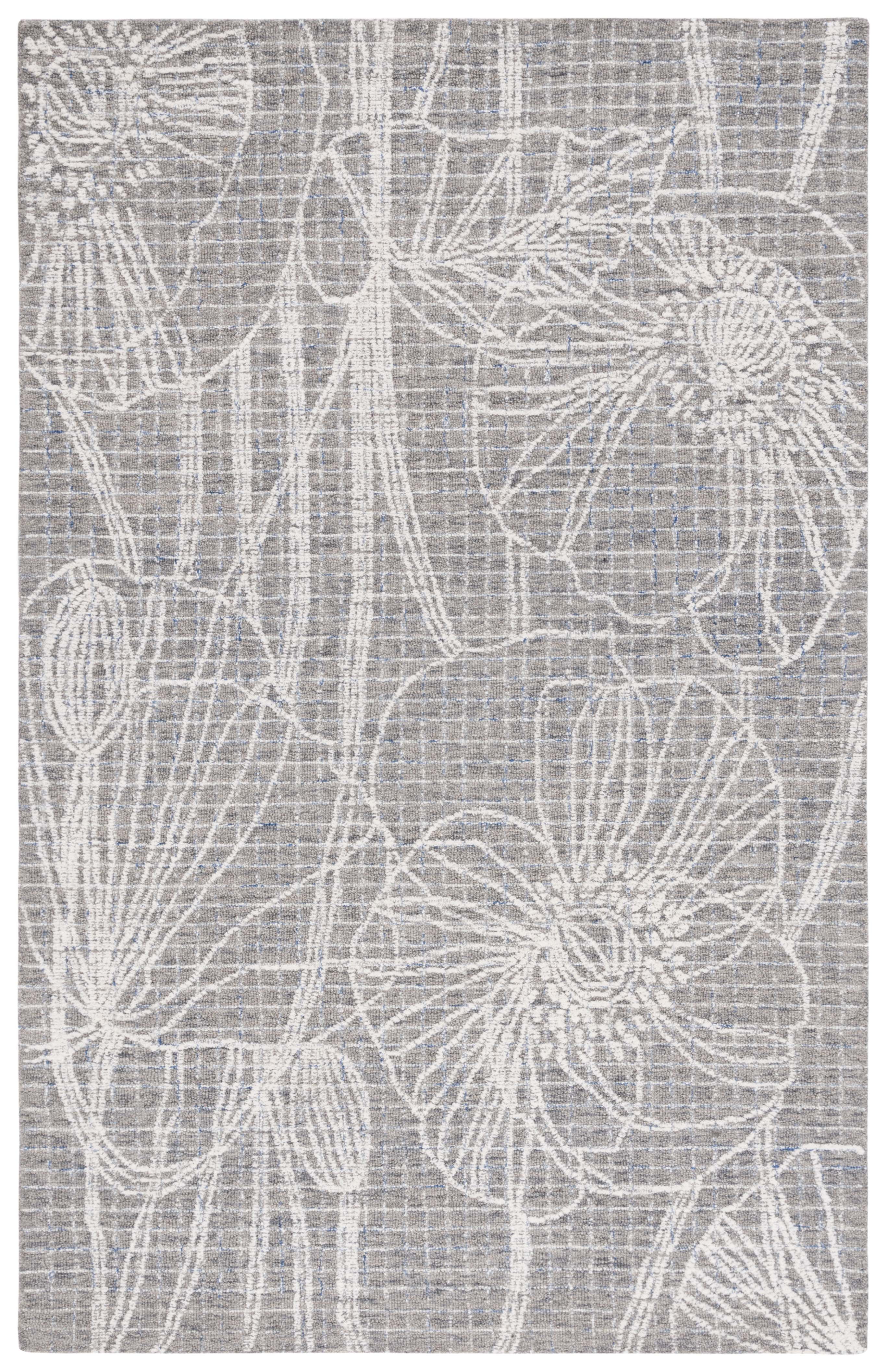 Beige and Ivory Hand-Tufted Wool 4' x 6' Area Rug