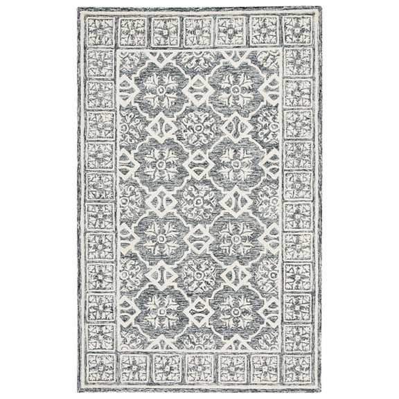 SAFAVIEH Metro Donella Medallion Area Rug, Black/Ivory, 8' x 10'