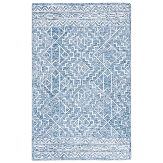 SAFAVIEH Metro Edden Medallion Area Rug, Blue/Ivory, 5' x 8'
