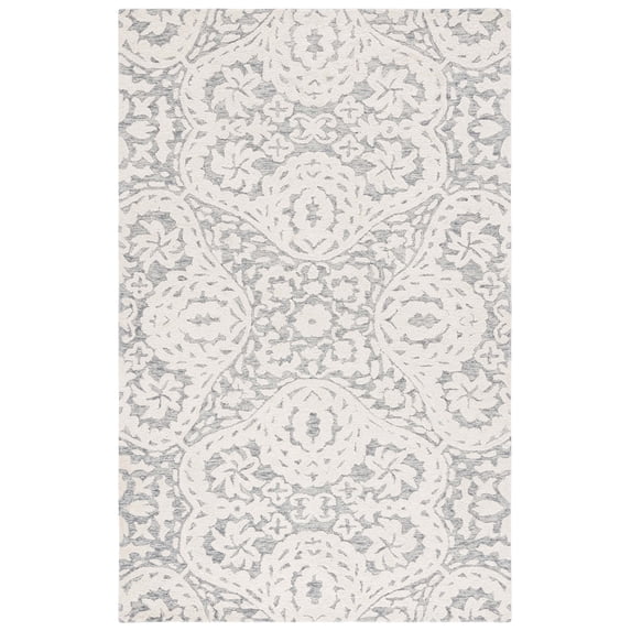 SAFAVIEH Metro Egbert Medallion Area Rug, Ivory/Grey, 6' x 9'