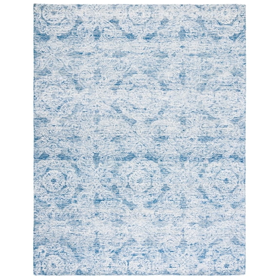 SAFAVIEH Metro Elmer Medallion Area Rug, Blue/Ivory, 4' x 6'