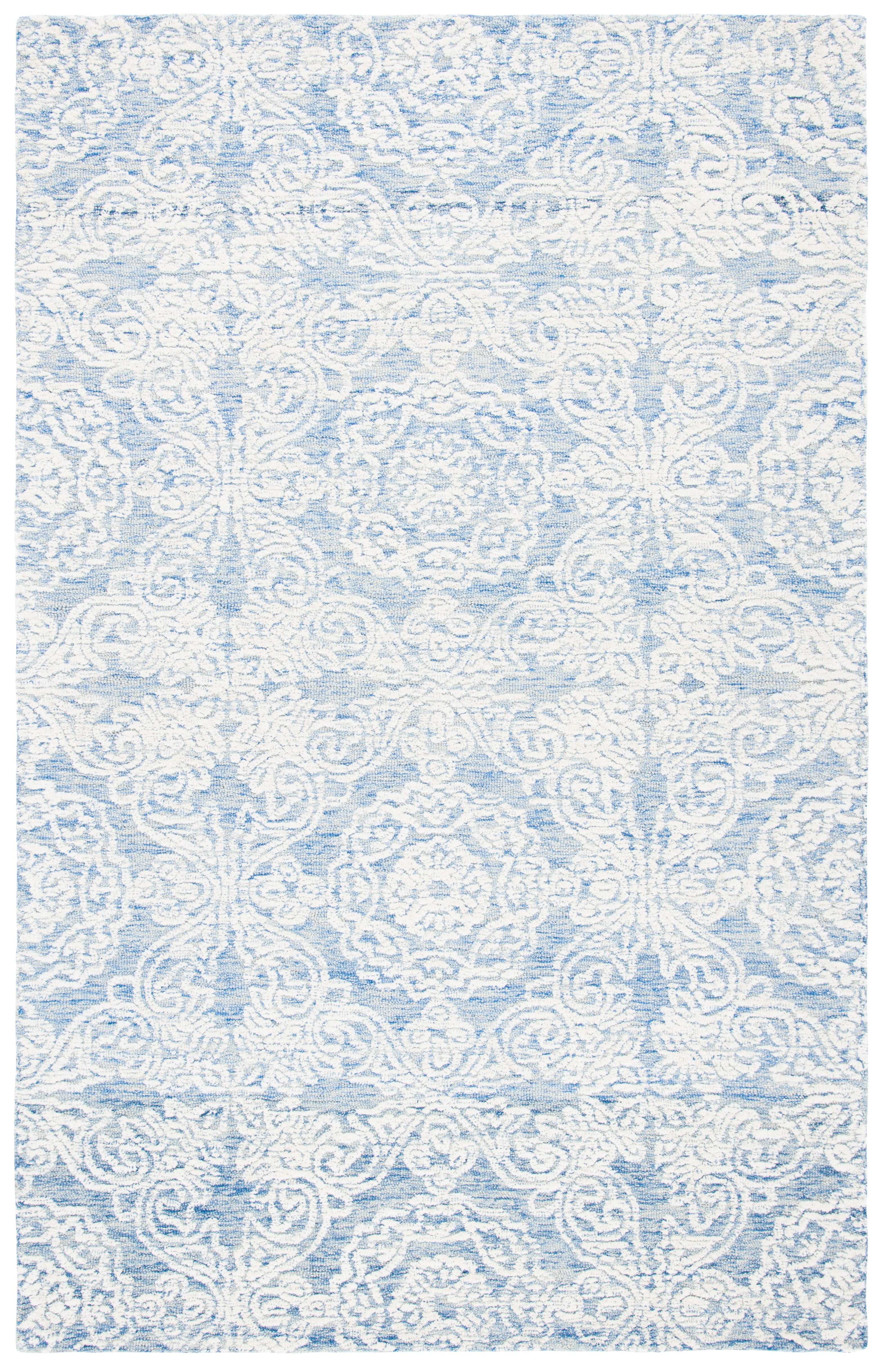 Elmer Library Rug SAFAVIEH Metro Elmer Medallion Area Rug, Blue/Ivory, 5' x 8' - Walmart.com