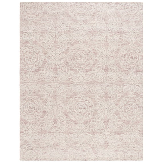 SAFAVIEH Metro Elmer Medallion Area Rug, Dark Pink/Ivory, 10' x 14'