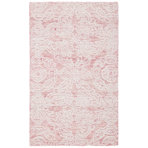 SAFAVIEH Metro Elmer Medallion Area Rug, Dark Pink/Ivory, 2' x 3'