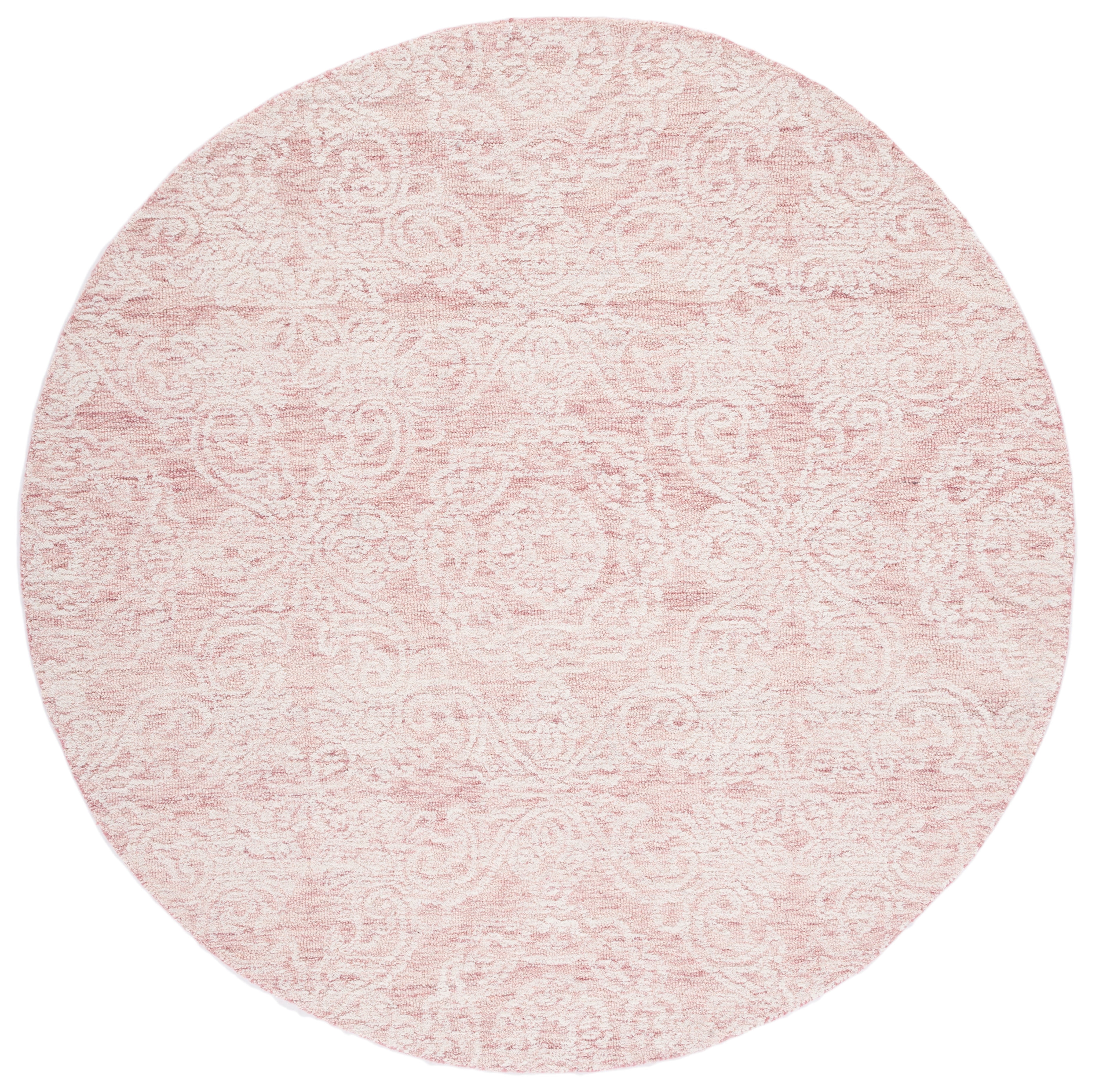 Elmer Library Rug SAFAVIEH Metro Elmer Medallion Area Rug, Dark Pink/Ivory, 6' x 6' Round ...