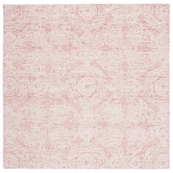 SAFAVIEH Metro Elmer Medallion Area Rug, Dark Pink/Ivory, 6' x 6' Square