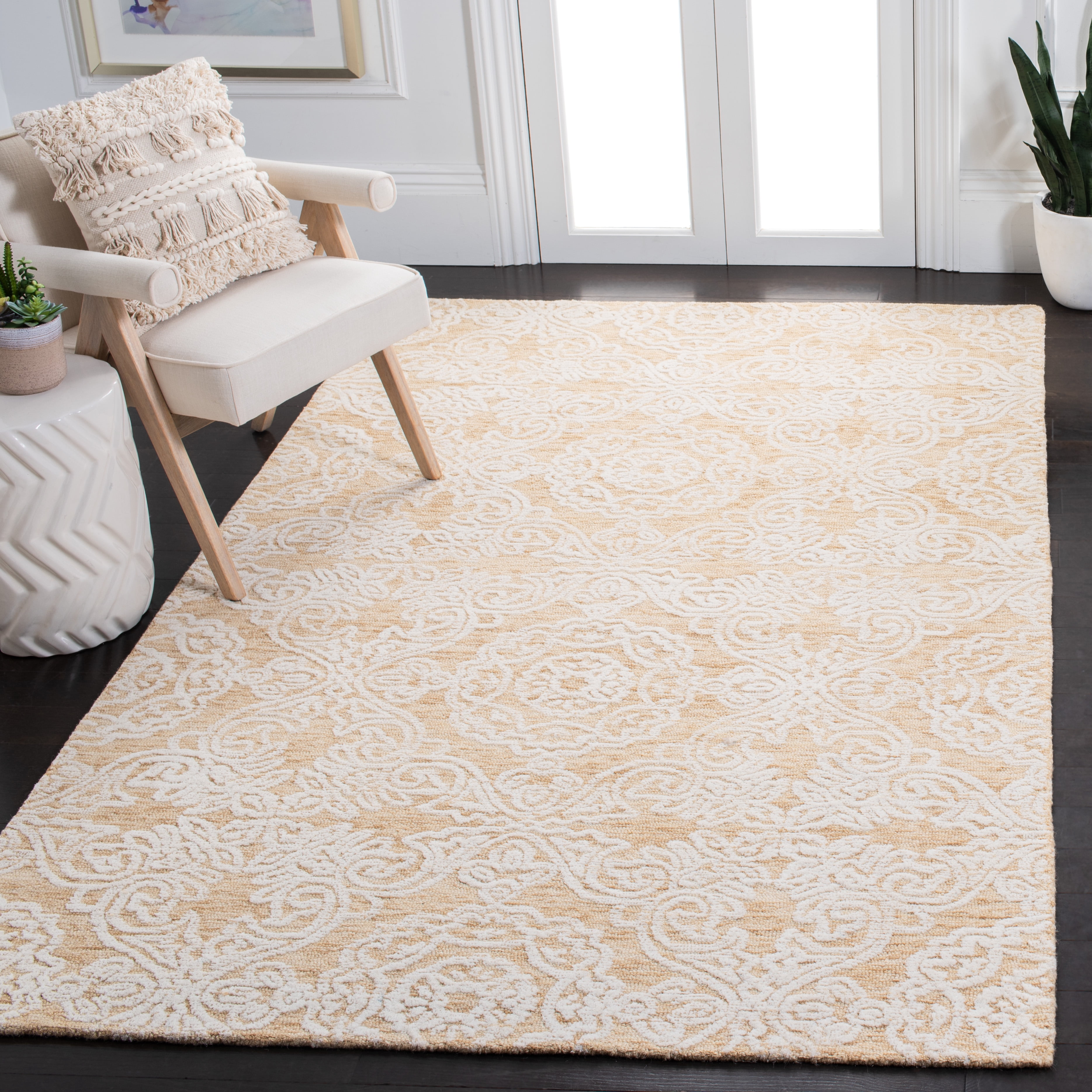 Safavieh Metro Elmer Medallion Area Rug, Gold/Ivory, 6' x 6' Square