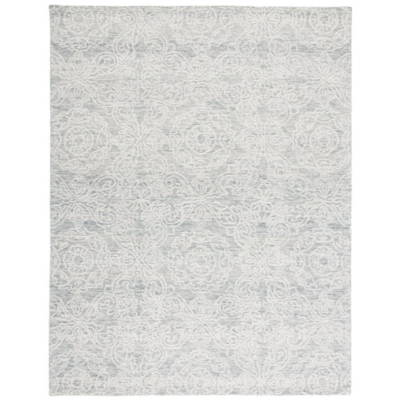 SAFAVIEH Metro Elmer Medallion Area Rug, Light Grey/Ivory, 5' x 8'