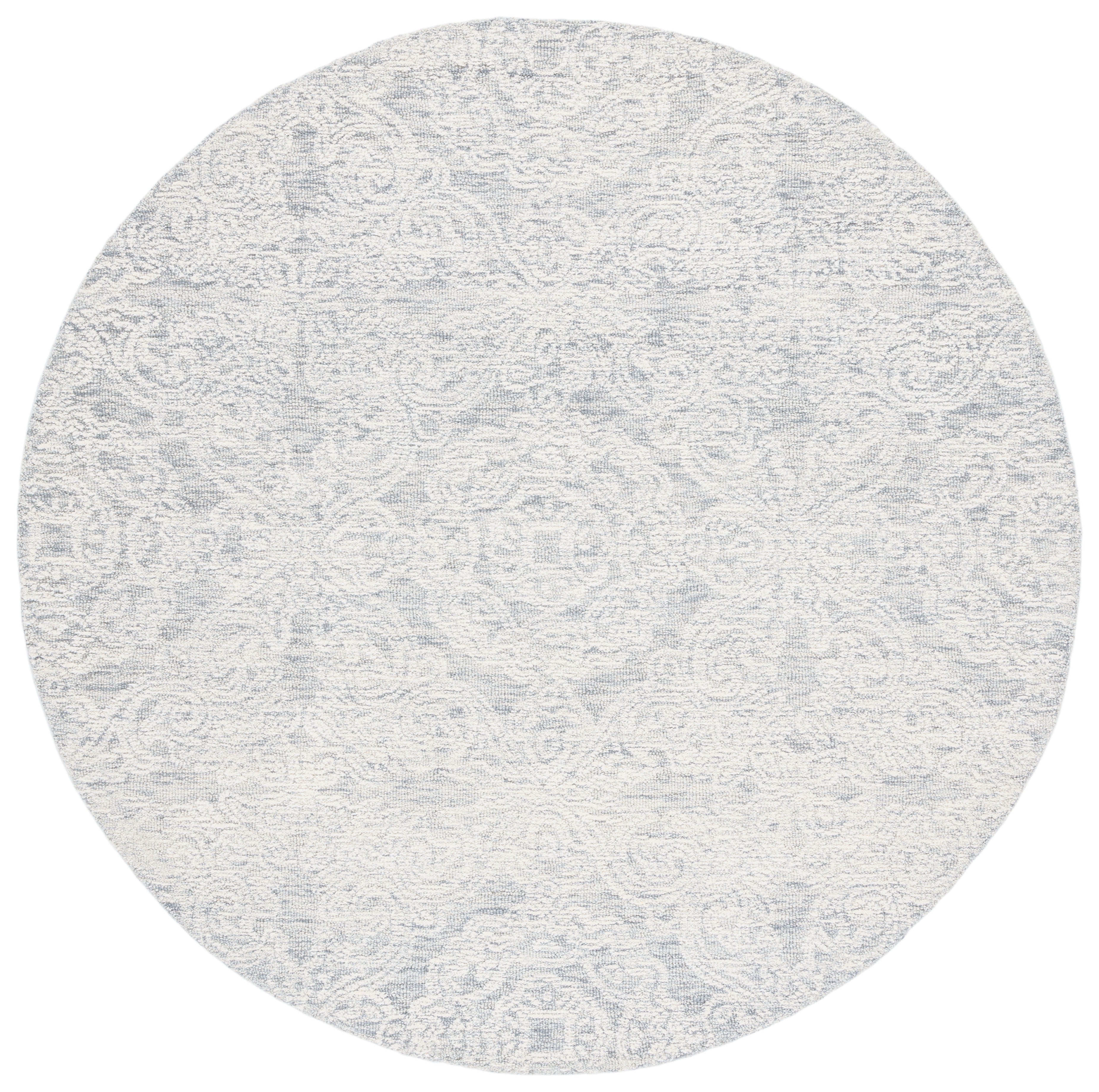 Elmer Library Rug SAFAVIEH Metro Elmer Medallion Area Rug, Light Grey/Ivory, 6' x 6 ...