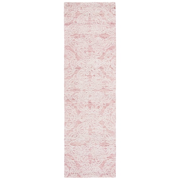SAFAVIEH Metro Elmer Medallion Runner Rug, Dark Pink/Ivory, 2'3" x 6'