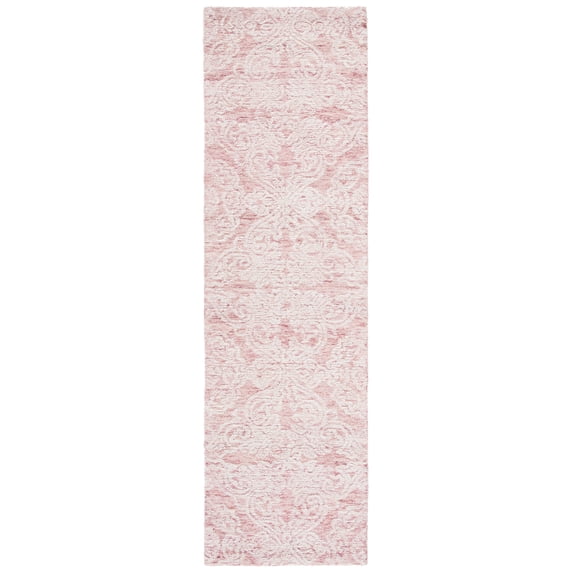SAFAVIEH Metro Elmer Medallion Runner Rug, Dark Pink/Ivory, 2'3" x 8'