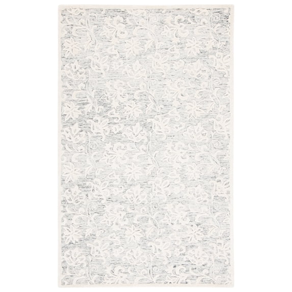 SAFAVIEH Metro Elvina Floral Area Rug, Grey/Ivory, 3' x 5'