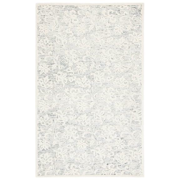 SAFAVIEH Metro Elvina Floral Area Rug, Grey/Ivory, 5' x 8'