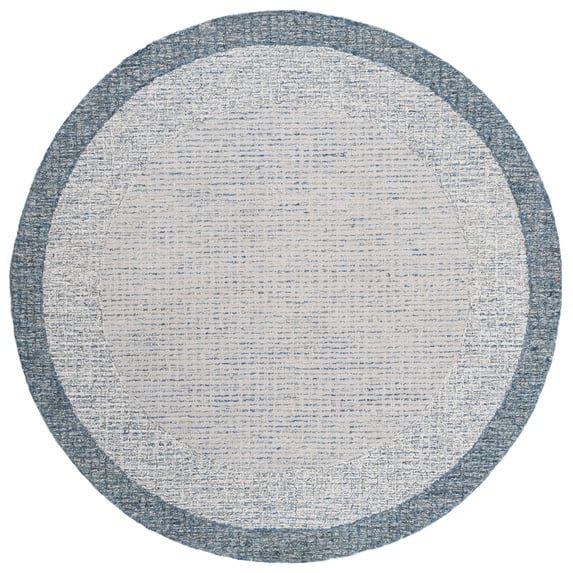 SAFAVIEH Metro Elwin Bordered Area Rug, Ivory/Grey, 6' x 6' Round