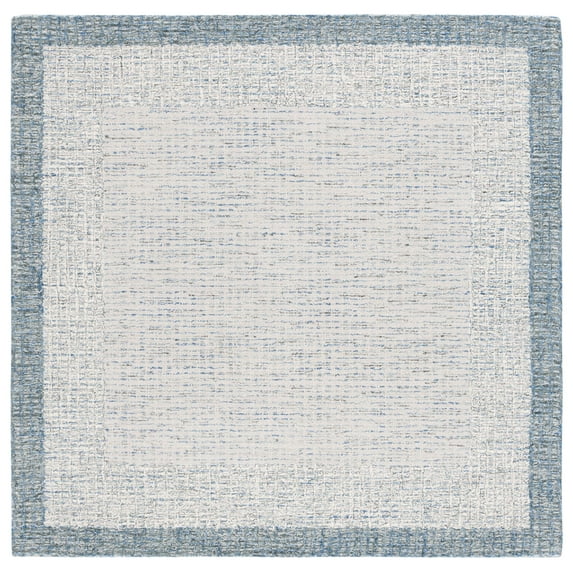 SAFAVIEH Metro Elwin Bordered Area Rug, Ivory/Grey, 6' x 6' Square