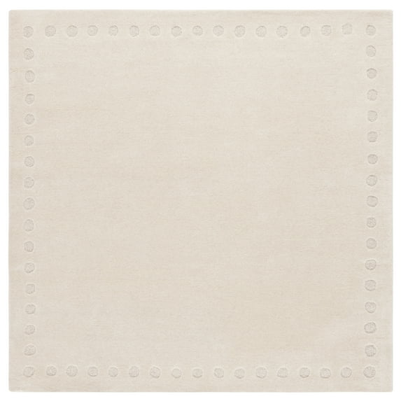 SAFAVIEH Metro Emory Bordered Area Rug, Ivory, 6' x 6' Square