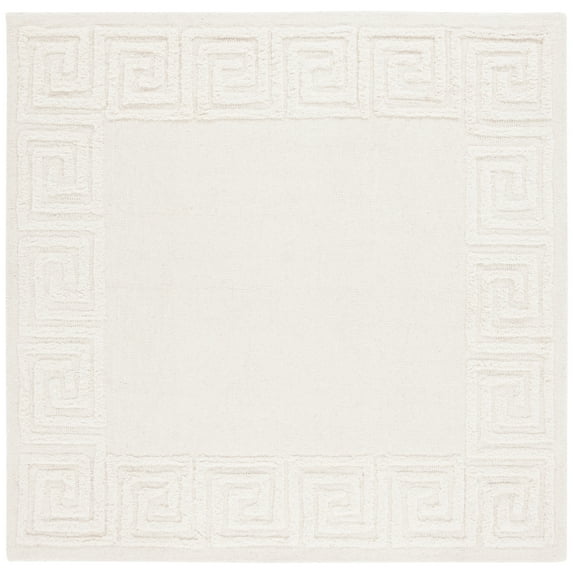 SAFAVIEH Metro Ethelred Bordered Area Rug, Ivory, 6' x 6' Square