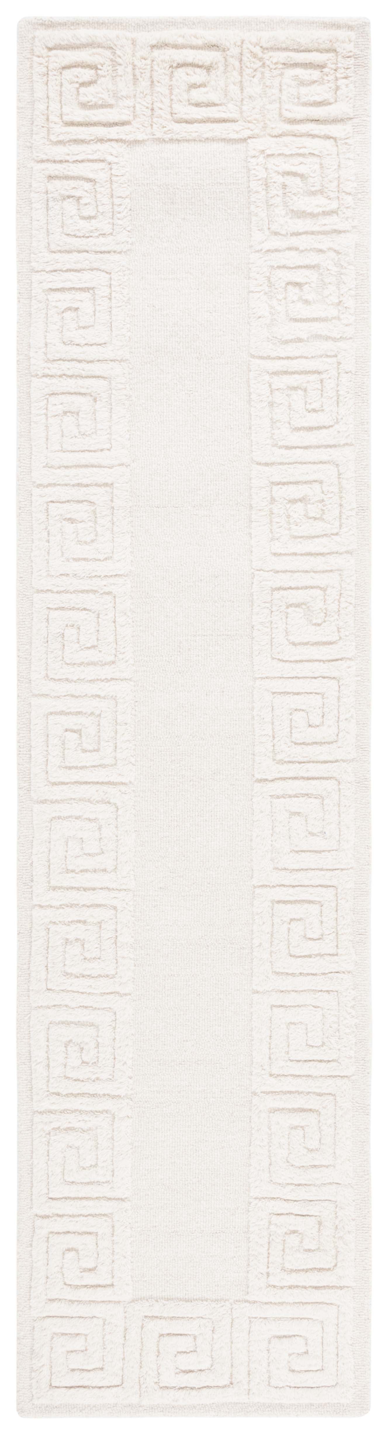 SAFAVIEH Metro Ethelred Bordered Runner Rug, Ivory, 2'3" x 9'