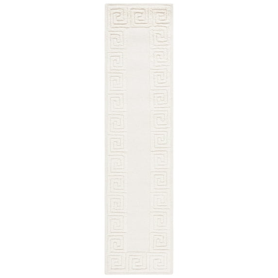 SAFAVIEH Metro Ethelred Bordered Runner Rug, Ivory, 2'3" x 9'