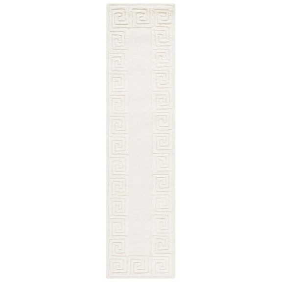 SAFAVIEH Metro Ethelred Bordered Runner Rug, Ivory, 2'3" x 9'