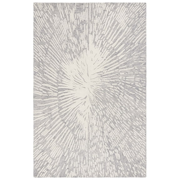 SAFAVIEH Metro Euphemia Sunburst Area Rug, Grey/Ivory, 8' x 10'