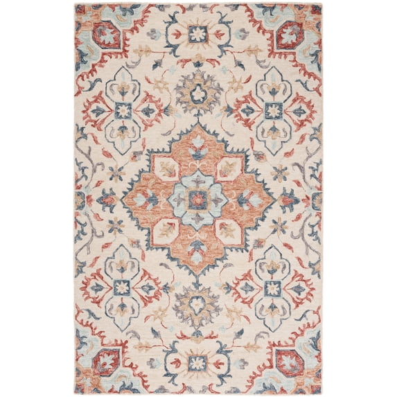 SAFAVIEH Metro Fernando Floral Area Rug, Beige/Rust, 4' x 6'