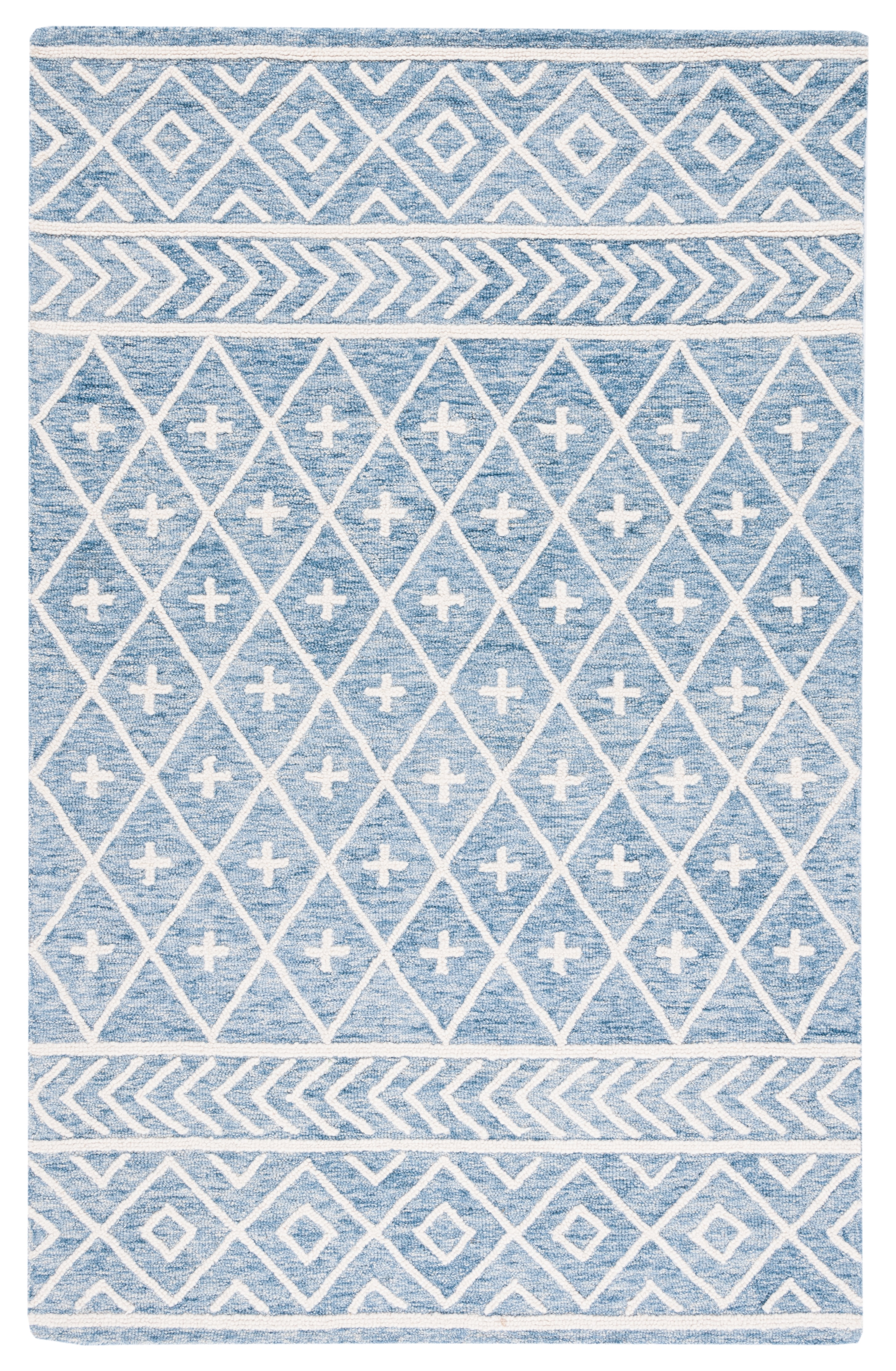 SAFAVIEH Metro Fletcher Medallion Area Rug, Blue/Ivory, 8' x 10'