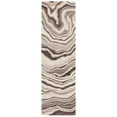 thumbnail image 1 of SAFAVIEH Metro Frances Wavy Marble Runner Rug, Brown/Ivory, 2'3" x 8', 1 of 7