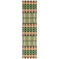 thumbnail image 1 of SAFAVIEH Metro Franco Checkered Runner Rug, Green/Gold, 2'3" x 9', 1 of 7