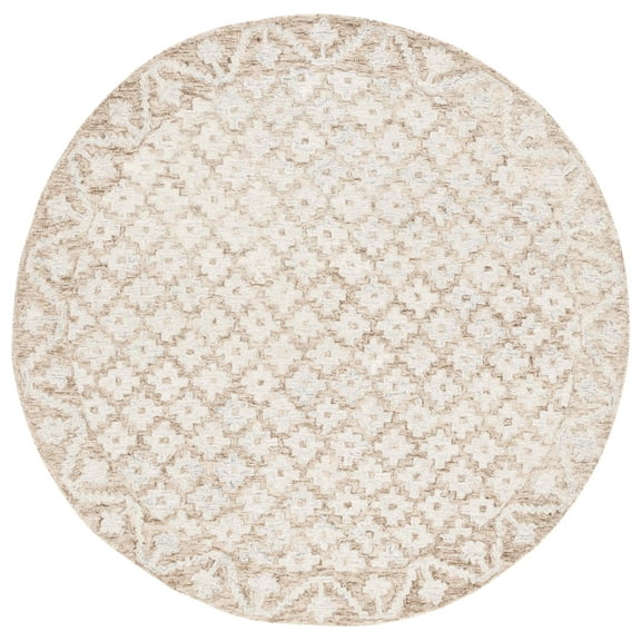SAFAVIEH Metro Frigg Floral Area Rug, Beige/Sage, 6' x 6' Round