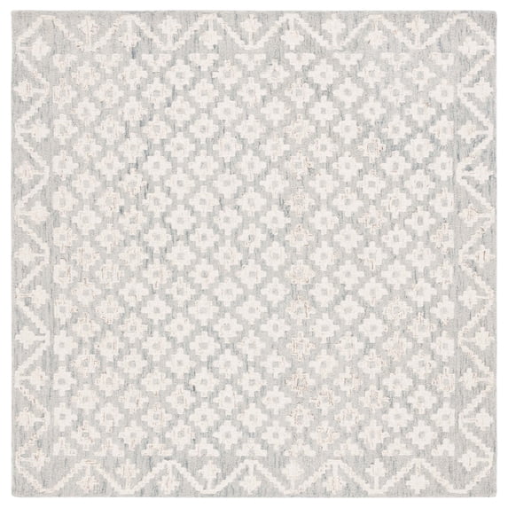 SAFAVIEH Metro Frigg Floral Area Rug, Ivory/Light Blue, 6' x 6' Square