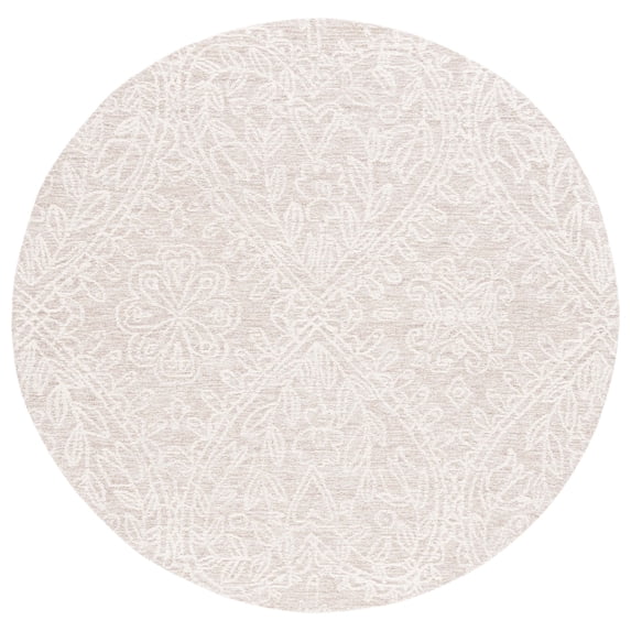 SAFAVIEH Metro Glanville Medallion Area Rug, Beige/Ivory, 6' x 6' Round