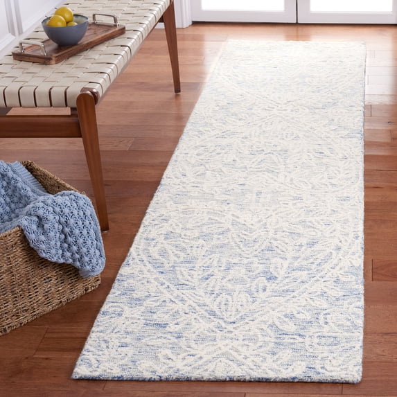 Safavieh Metro Glanville Medallion Runner Rug, Blue/Ivory, 2'3" x 9'