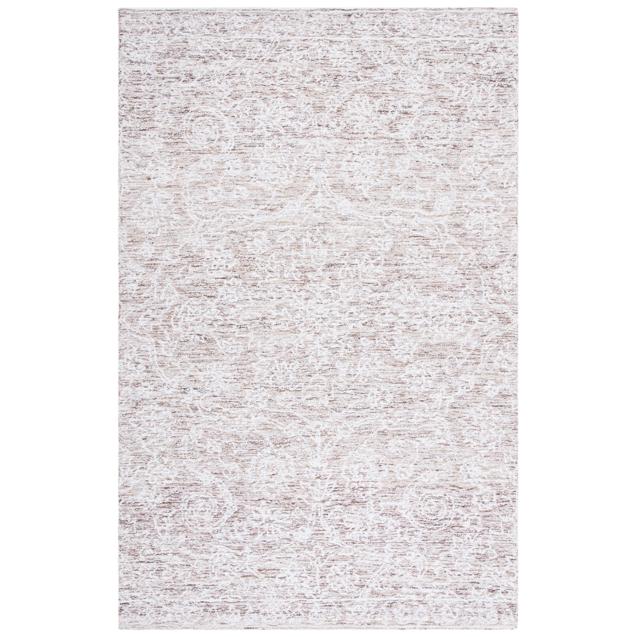 Ivory Rectangular Hand-Tufted Wool Area Rug
