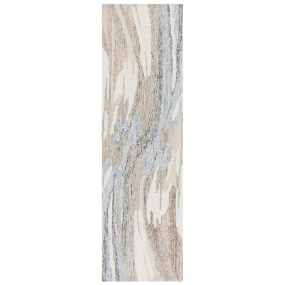 SAFAVIEH Metro Henley Abstract Runner Rug, Ivory/Beige, 2'3" x 8'