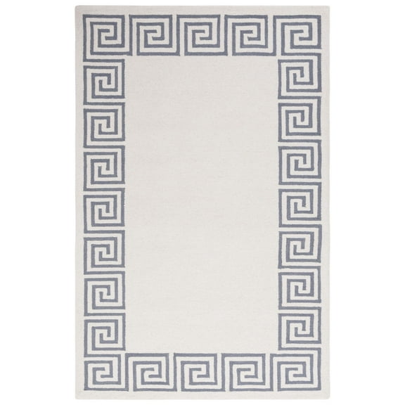 SAFAVIEH Metro Ivonette Bordered Area Rug, Ivory/Grey, 8' x 10'