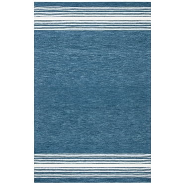 SAFAVIEH Metro Jackie Striped Area Rug, Blue/Ivory, 4' x 6'