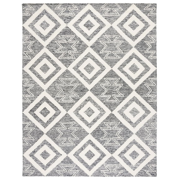 SAFAVIEH Metro Jaimie Southwestern Area Rug, Ivory/Black, 8' x 10'