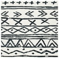 thumbnail image 1 of SAFAVIEH Metro Jarred Diamond Area Rug, Black/Ivory, 6' x 6' Square, 1 of 8