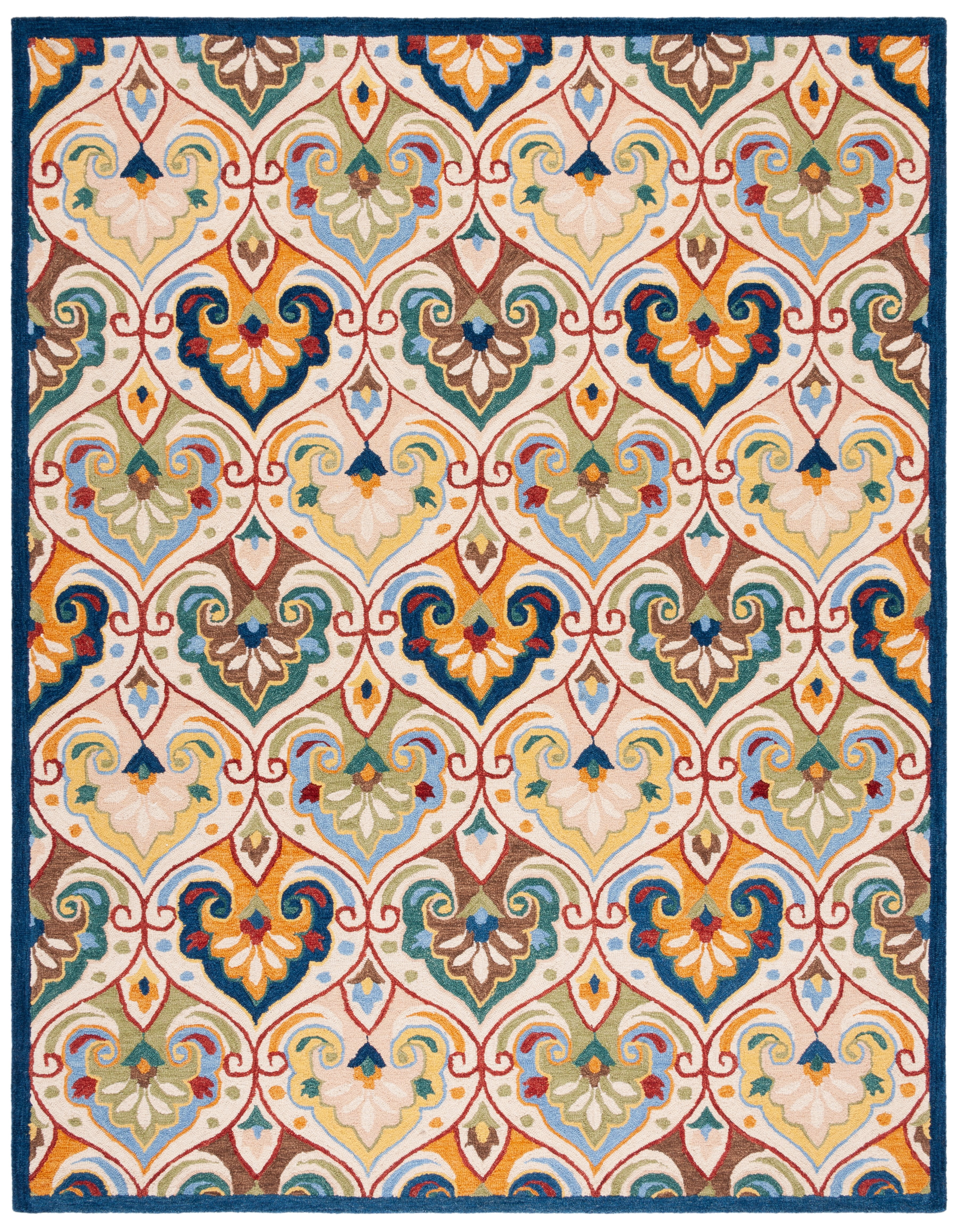 SAFAVIEH Metro Jaymz Medallion Area Rug, Beige/Blue, 8' x 10'
