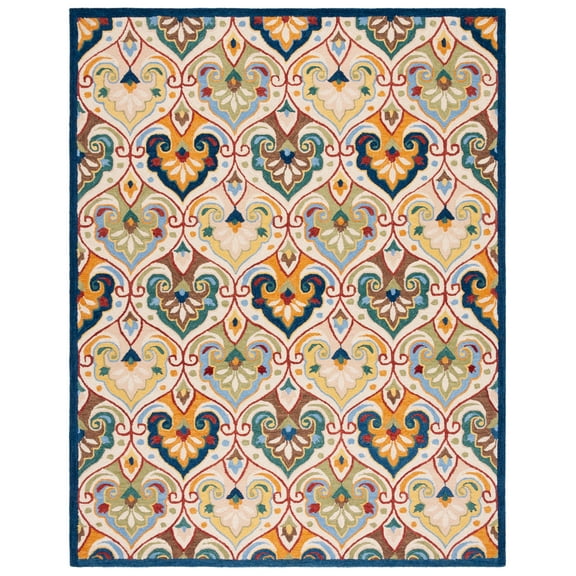 SAFAVIEH Metro Jaymz Medallion Area Rug, Beige/Blue, 8' x 10'