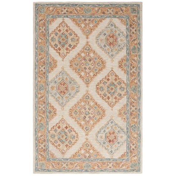 SAFAVIEH Metro Jean Medallion Area Rug, Beige/Rust, 3' x 5'