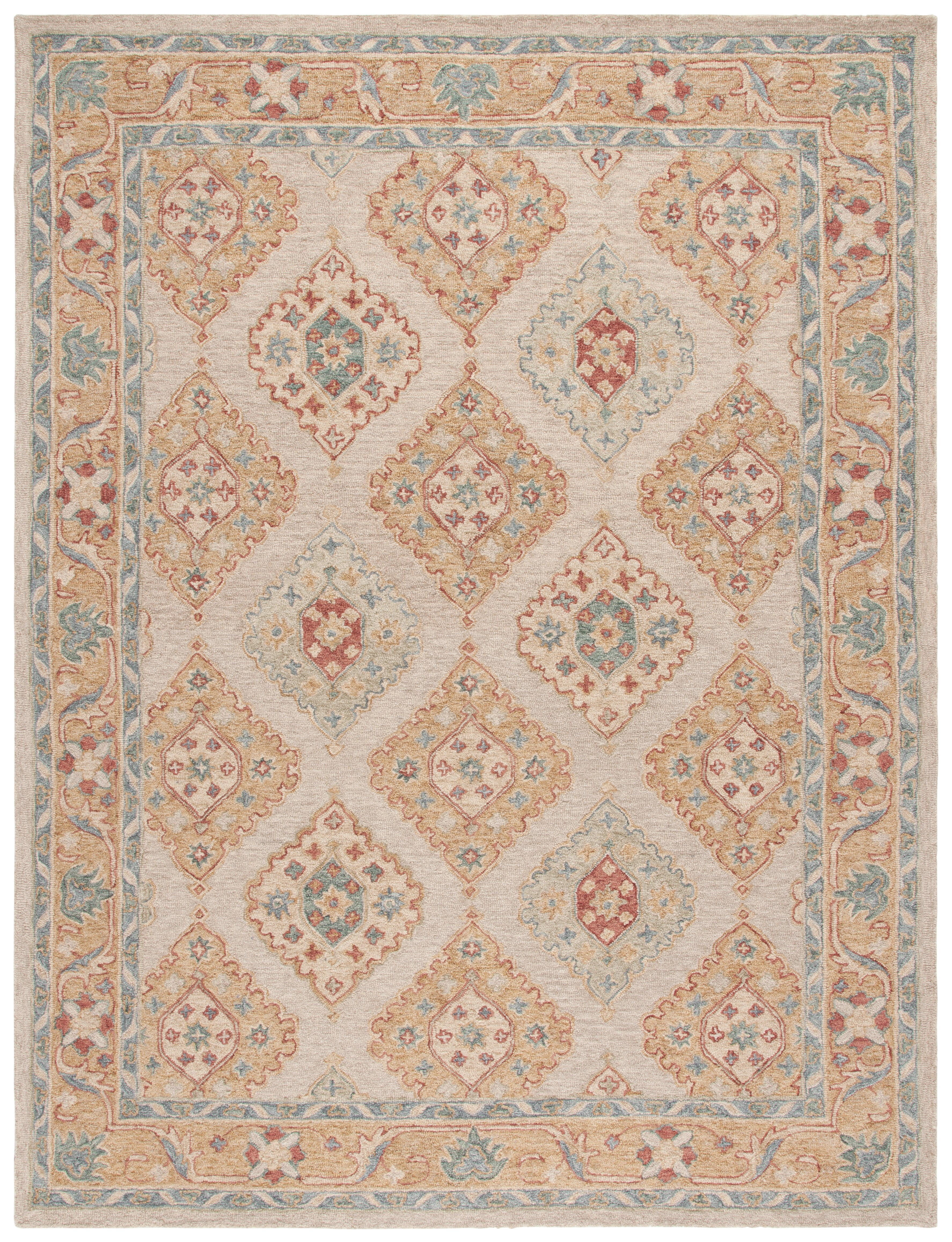 SAFAVIEH Metro Jean Medallion Area Rug, Beige/Rust, 8' x 10'