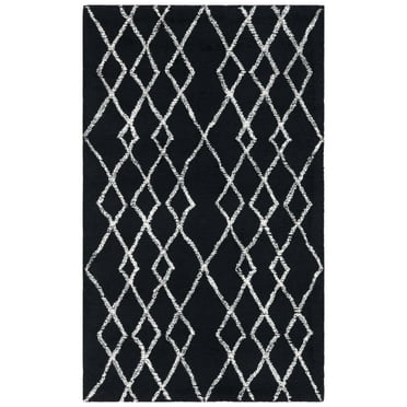 SAFAVIEH Metro Jenny Diamond Area Rug, Black/Ivory, 4' x 6'