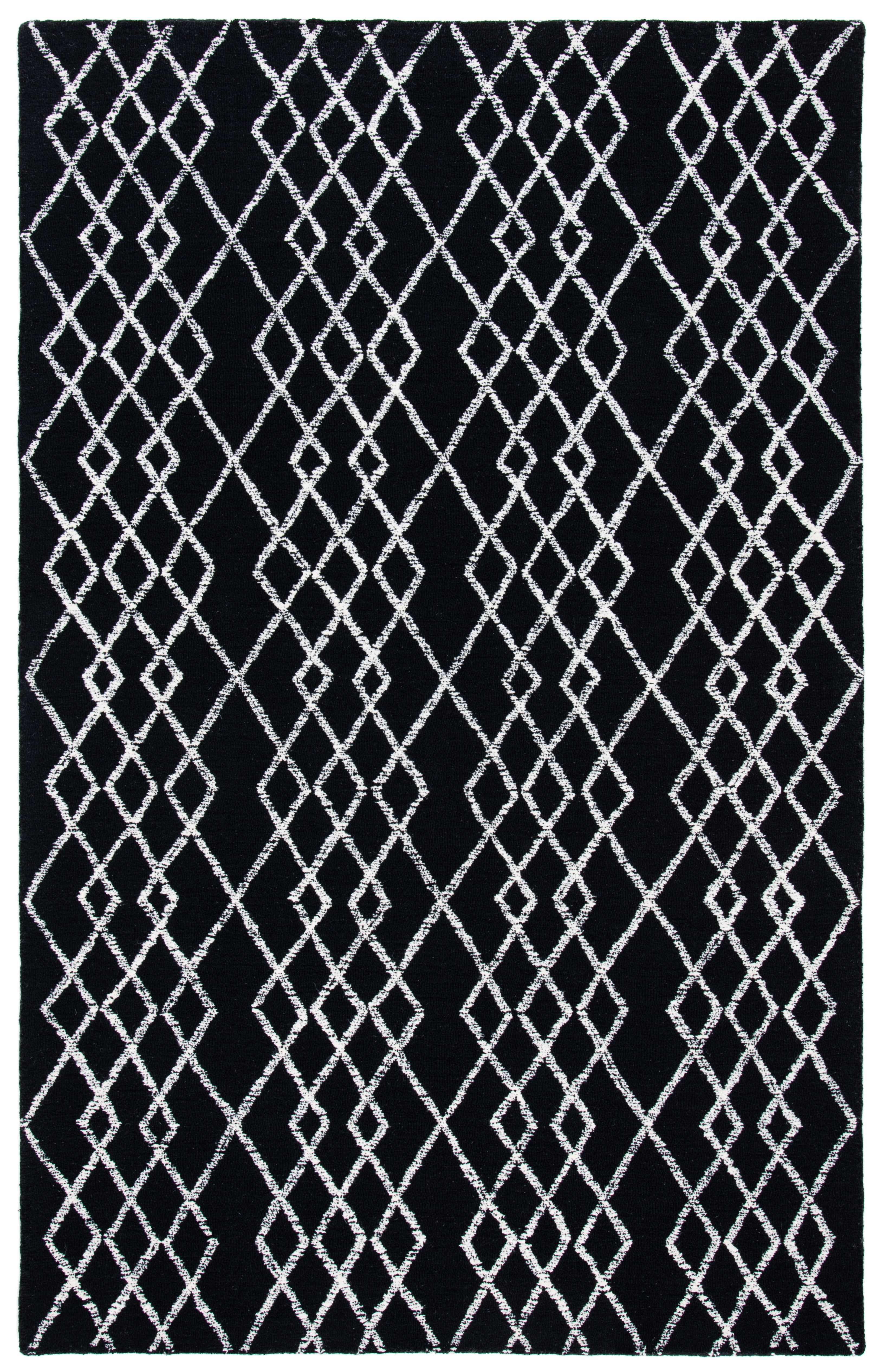 SAFAVIEH Metro Jenny Diamond Area Rug, Black/Ivory, 6' x 9'