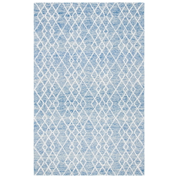 SAFAVIEH Metro Jenny Diamond Area Rug, Blue/Ivory, 6' x 9'