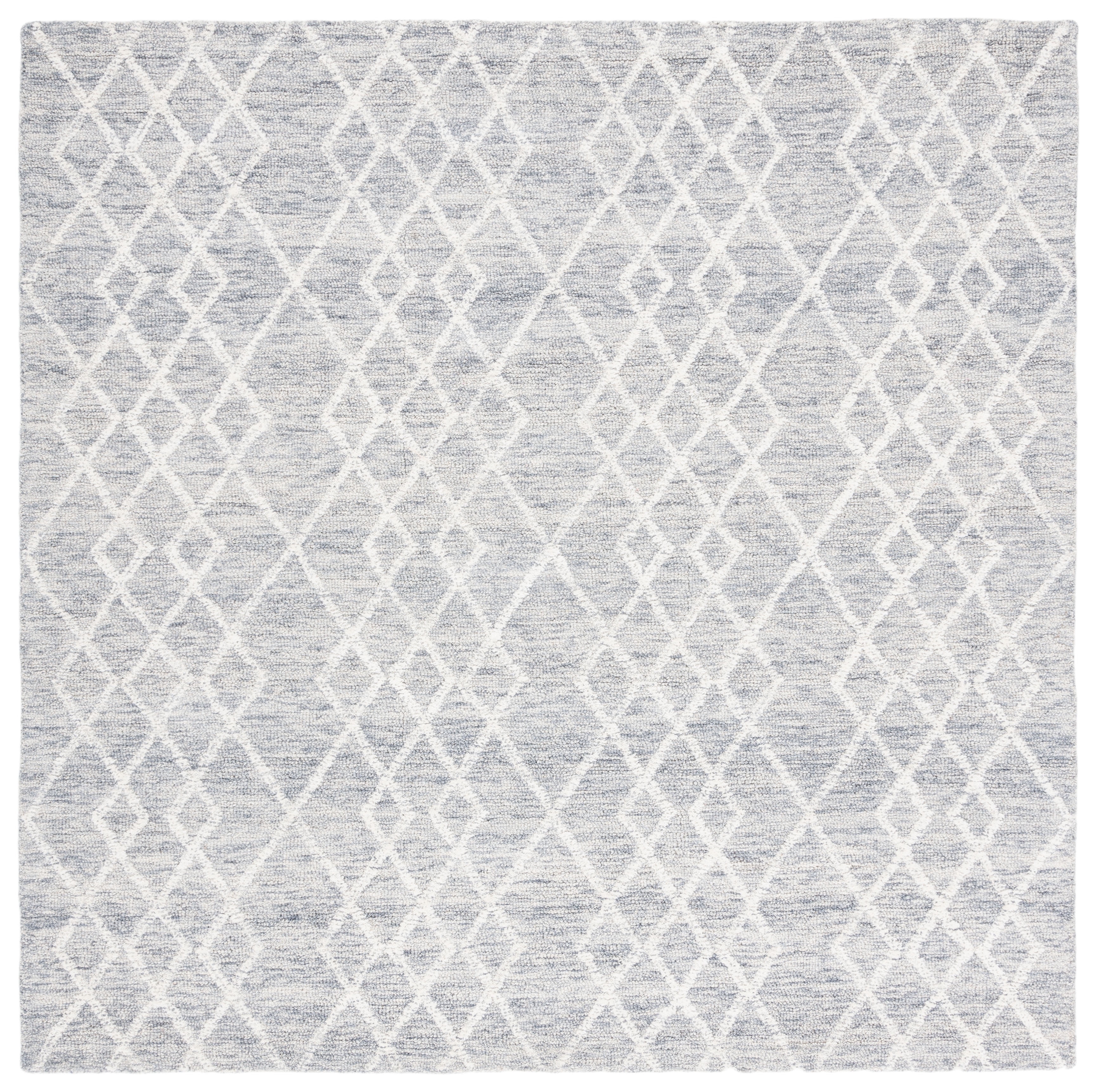 SAFAVIEH Metro Jenny Diamond Area Rug, Grey/Ivory, 6' x 6' Square