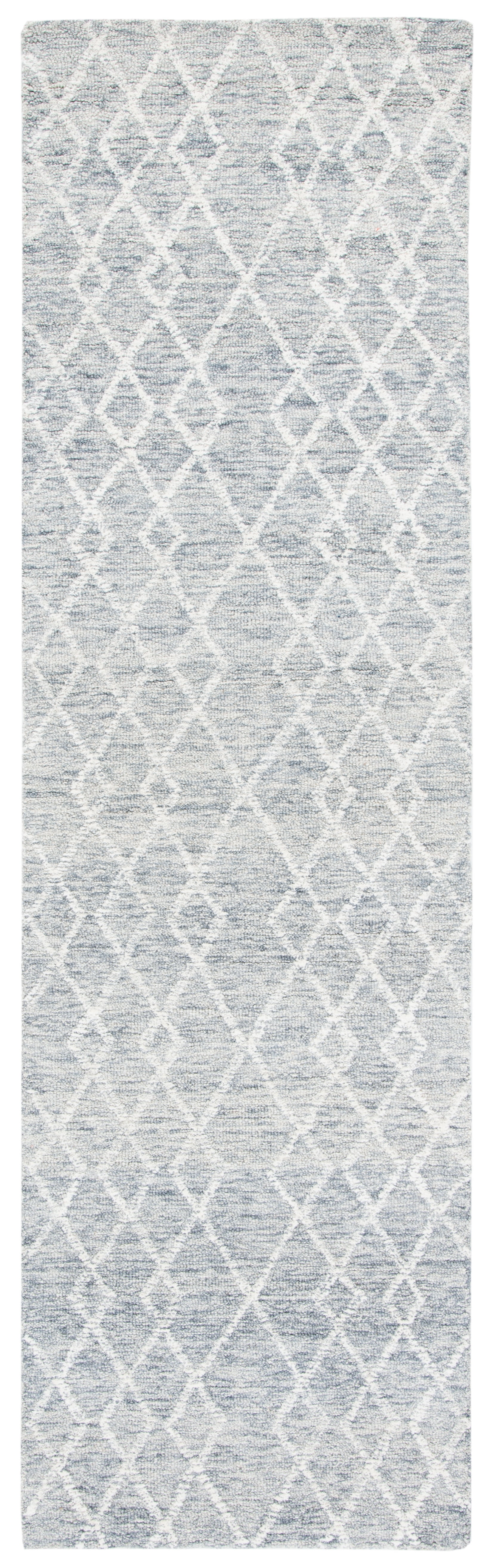 SAFAVIEH Metro Jenny Diamond Runner Rug, Grey/Ivory, 2'3" x 8'